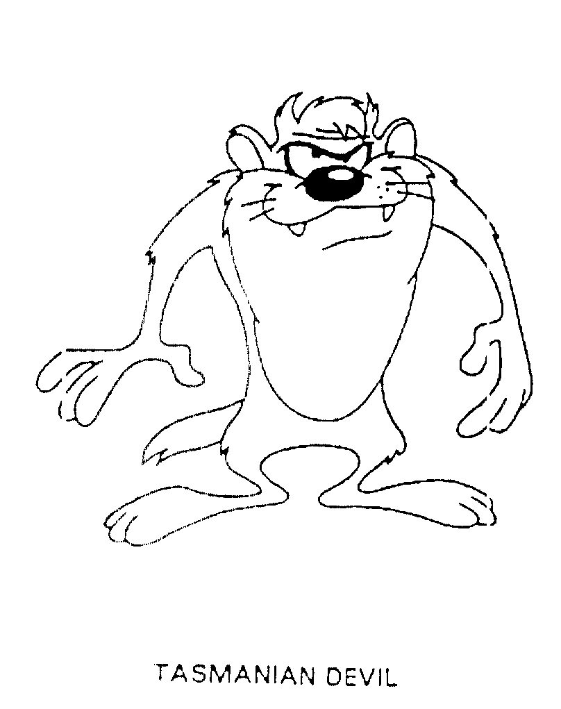 808x1021 Fresh Tasmanian Devil Cartoon Coloring Pages Collection