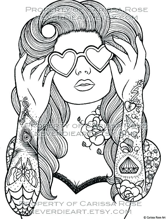570x748 Tattoo Coloring Pages Tattoo Coloring Pages Printable Cool Tattoos