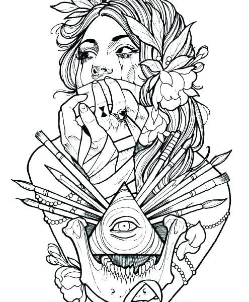 495x600 Tattoo Coloring Pages The Lock And Art Galleries In Tattoo