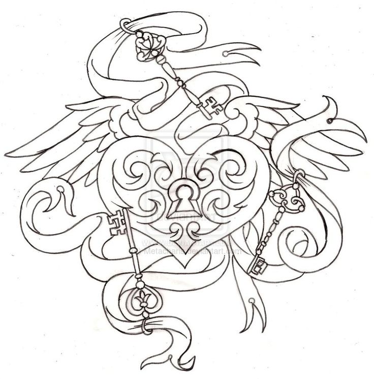 736x745 The Lock And Art Galleries In Tattoo Coloring Pages