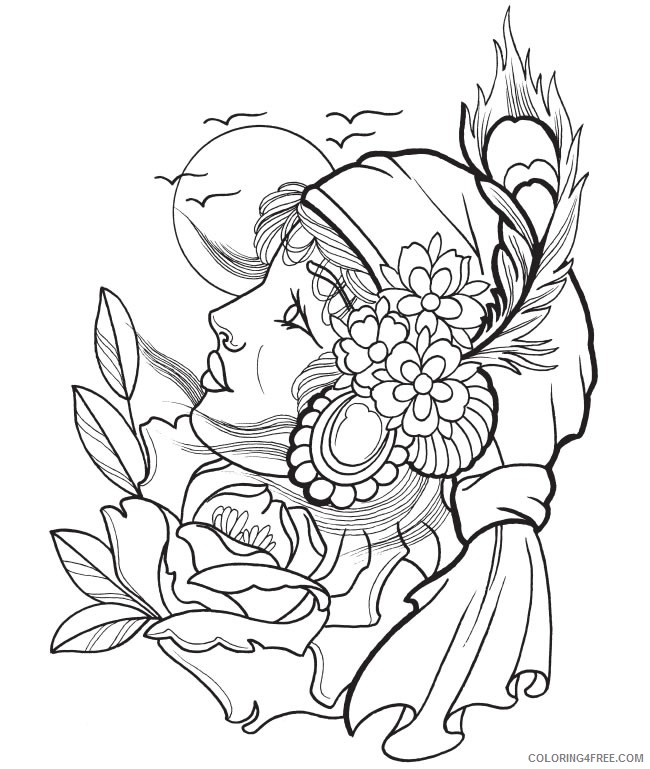 650x769 Tattoo Coloring Pages Anime Girl Tattoo