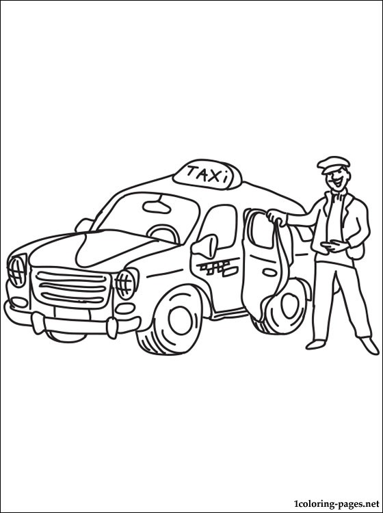 560x750 Taxi Driver Coloring Page Coloring Pages