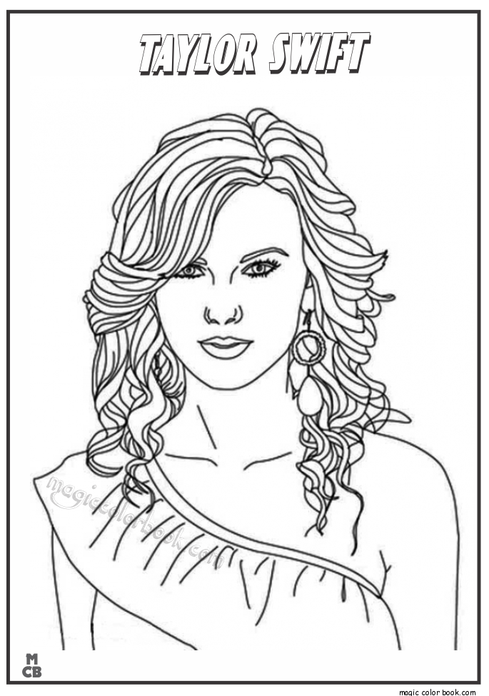 685x975 Famous People Coloring Pages Taylor Swift