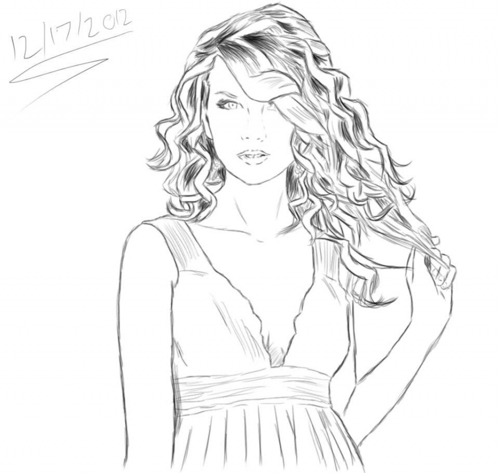 1024x969 Highest Taylor Swift Coloring Pages Printable With Free