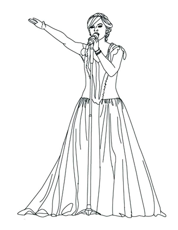 600x775 Taylor Swift Black And White Coloring Pages