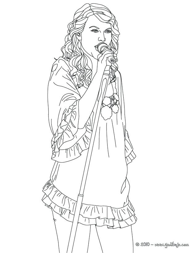 635x820 Taylor Swift Coloring Pages