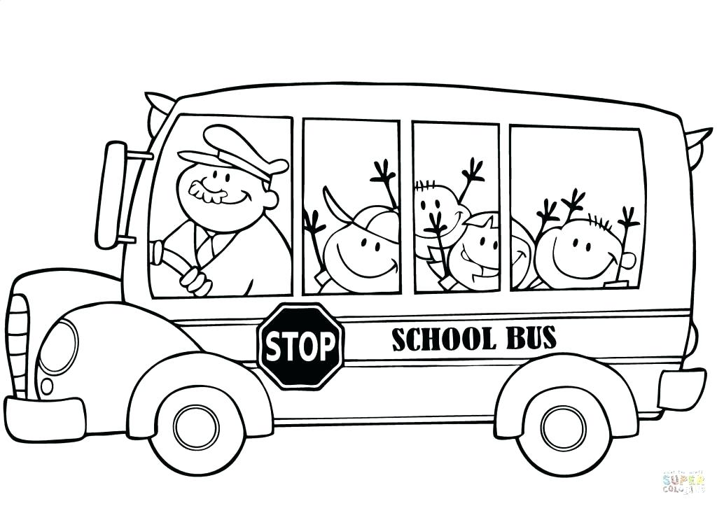 1024x723 Bus Coloring Page Transportation Free School Bus Safety Coloring