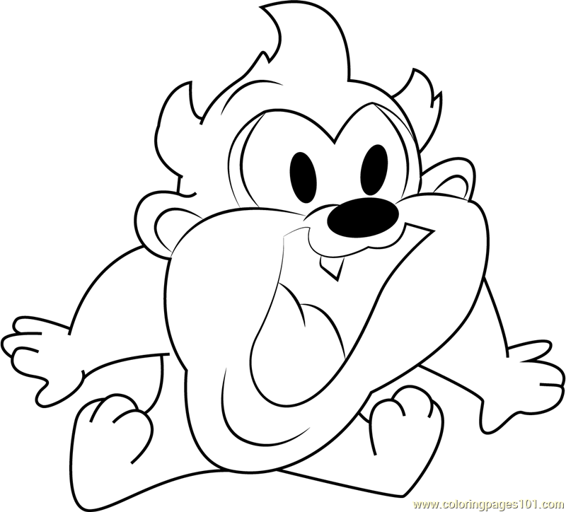 800x724 Baby Taz Coloring Page