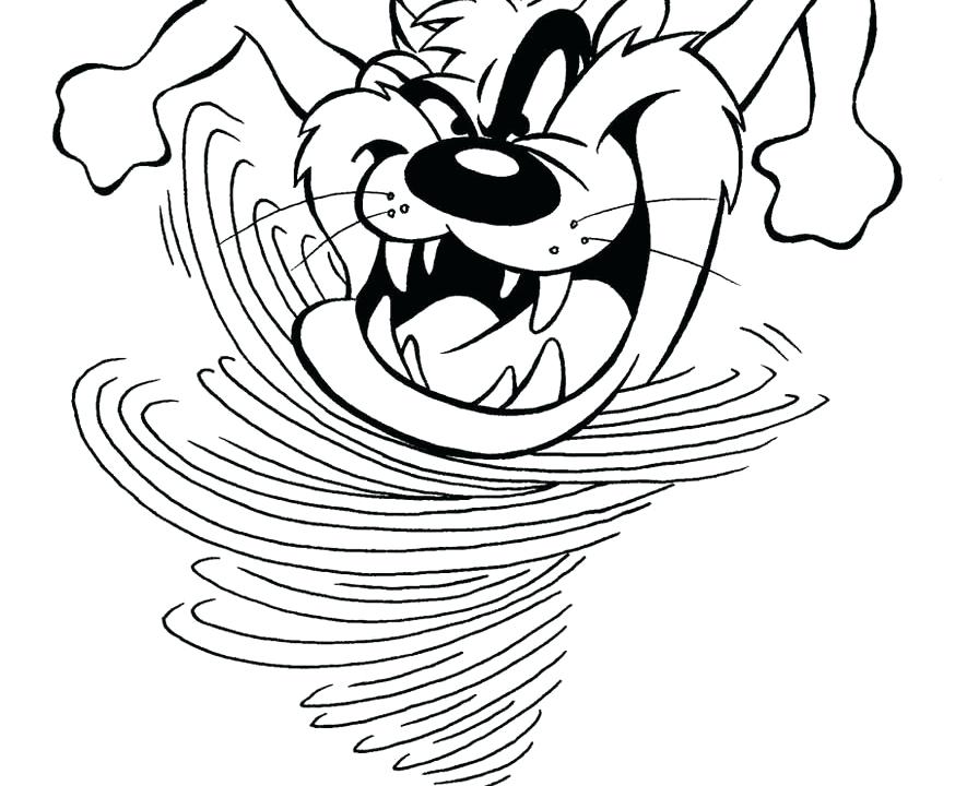 874x720 Taz Coloring Pages