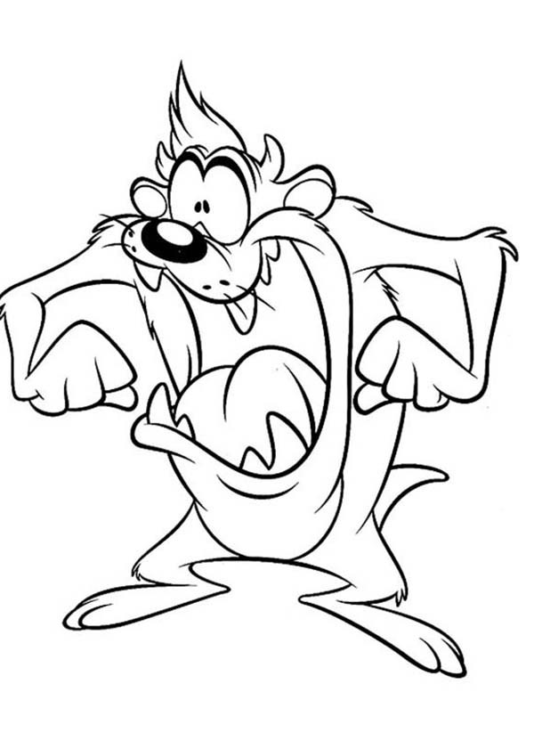 600x841 Baby Looney Tunes Taz Coloring Pages Color Bros