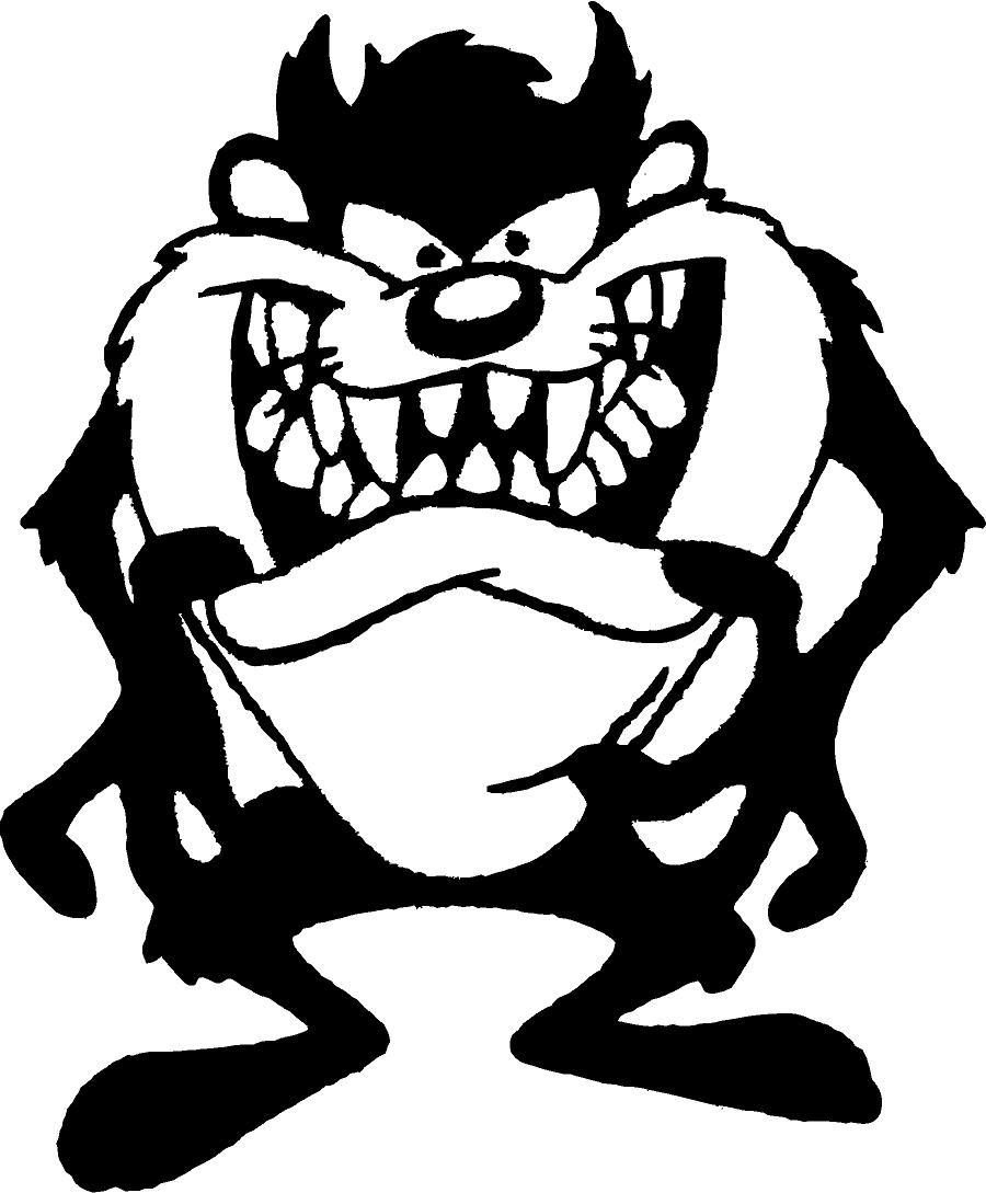 900x1089 Looney Tunes Taz Coloring Page Treaser Planet Coloring Pages
