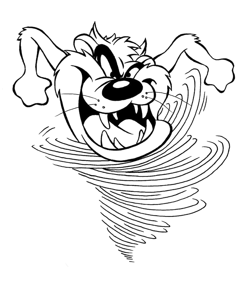 804x904 Tasmanian Devil As Hurricanes Coloring Pages