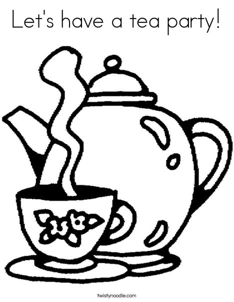 468x605 Let's Have A Tea Party Coloring Page
