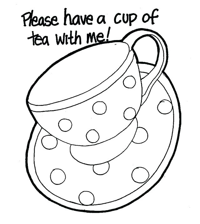 640x715 Teapot Coloring Page Drawn Tea Cup Colouring Page Teapot