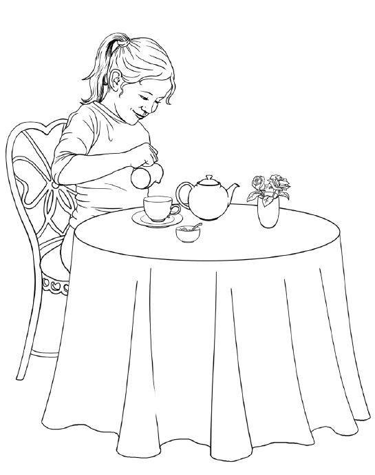 545x689 Coloring Page Me, Myself I Have Tea