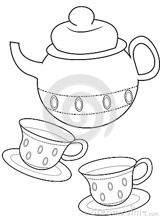 330x450 Tea Cup Coloring Page