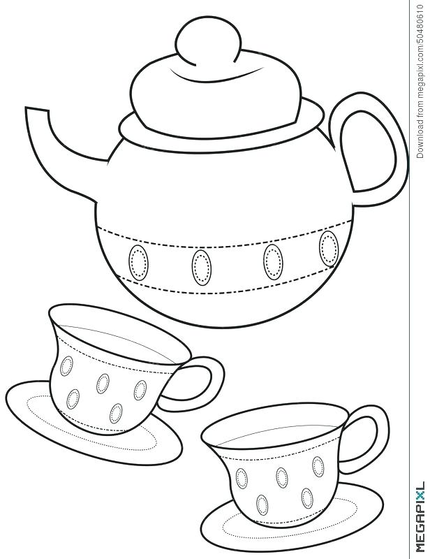 616x800 Cup Coloring Page