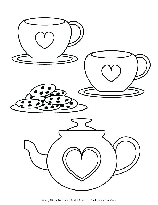 612x792 Tea Coloring Pages