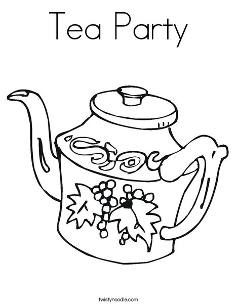 468x605 Tea Party Coloring Page