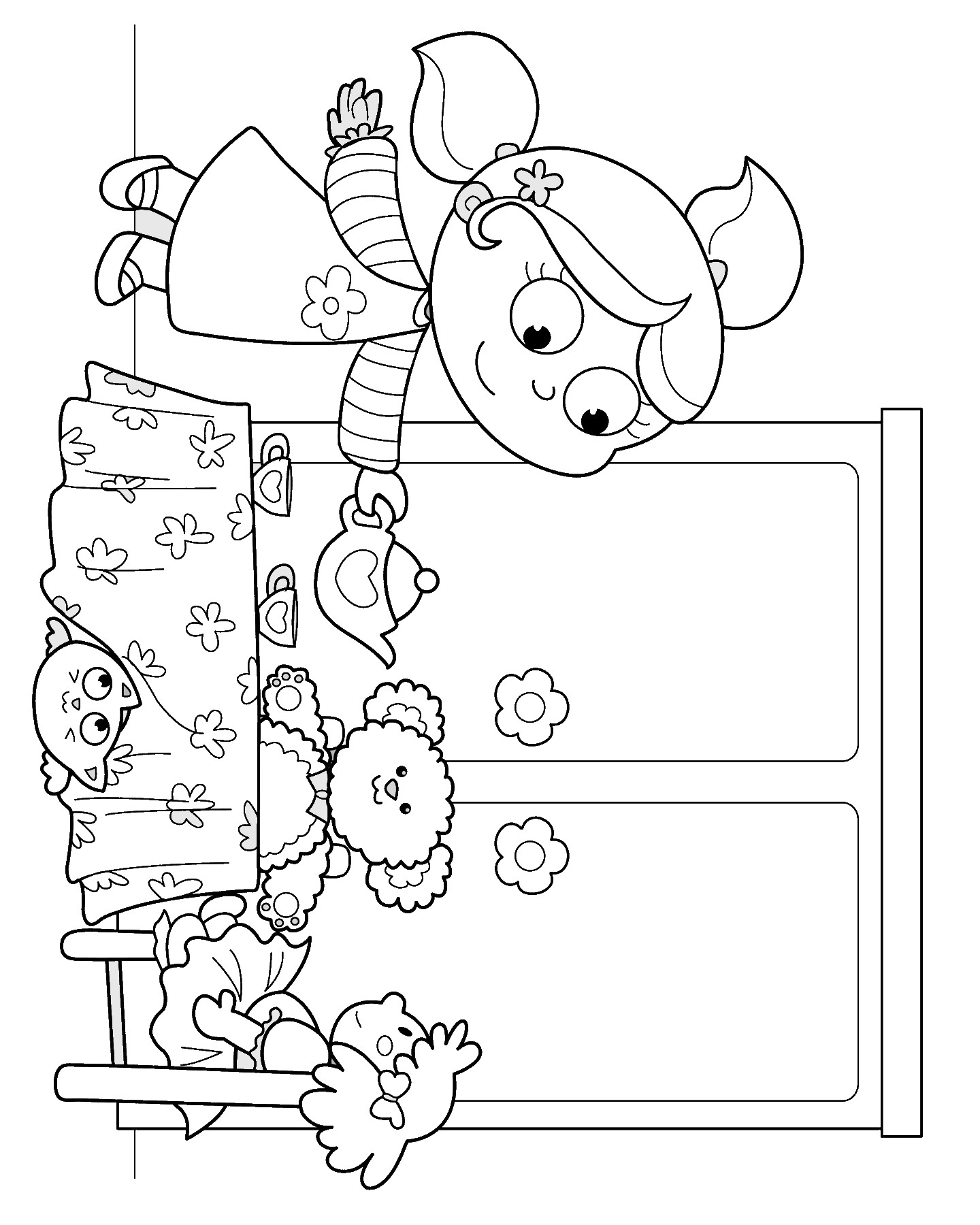 1440x1800 Tea Party Coloring Pages