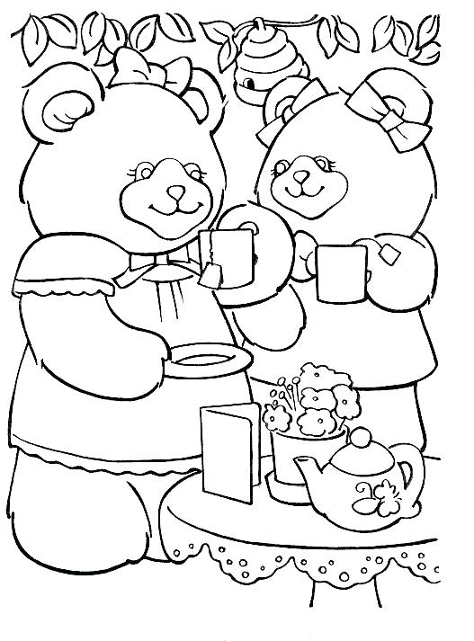 Tea Party Coloring Pages at GetDrawings | Free download