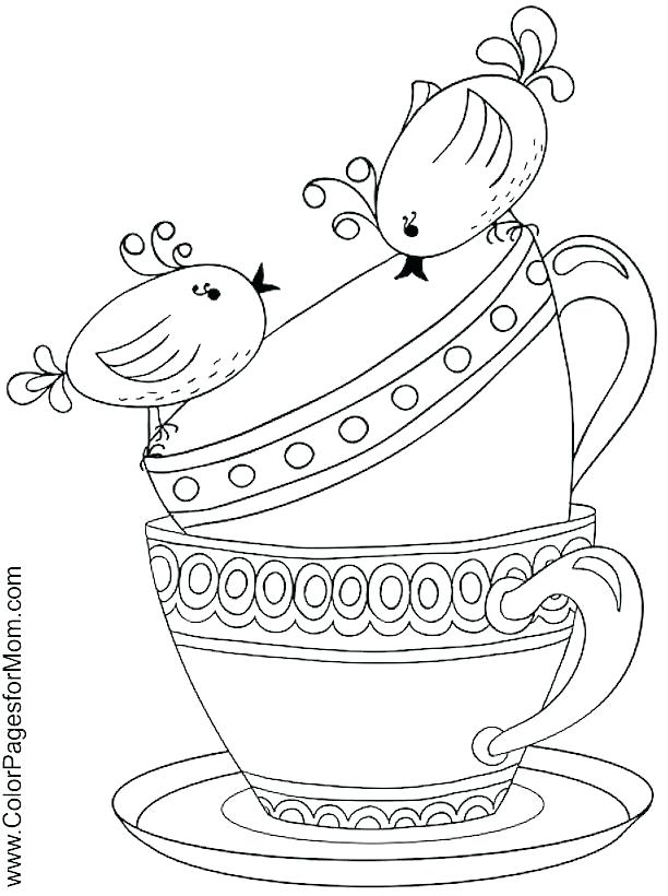 Tea Adult Coloring Pages Coloring Pages