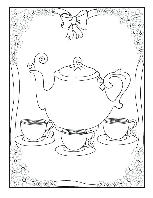 618x800 Tea Party Coloring Pages Educational Coloring Pages