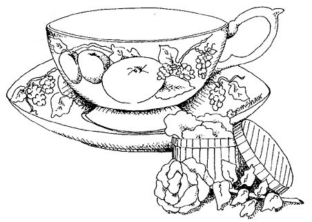 452x322 Tea Set Images To Color