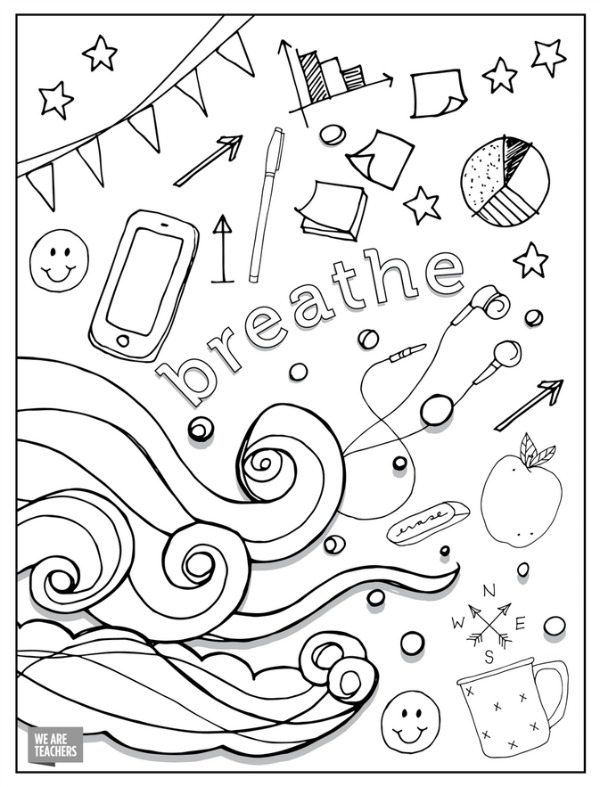 600x787 Free Adult Coloring Pages For Stressed Out Teachers