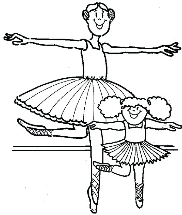 600x708 Teacher Student Coloring Pages And Practice Ballet Sky