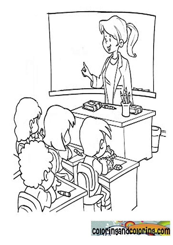 595x842 Teacher And Student Coloring Pages