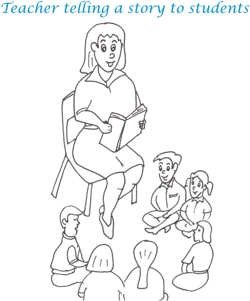 800x963 Teacher's Day Printable Coloring Page For Kids