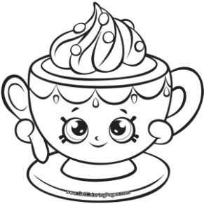 291x291 Shopkins Tiny Teacup Coloring Page Shopkins Coloring Just
