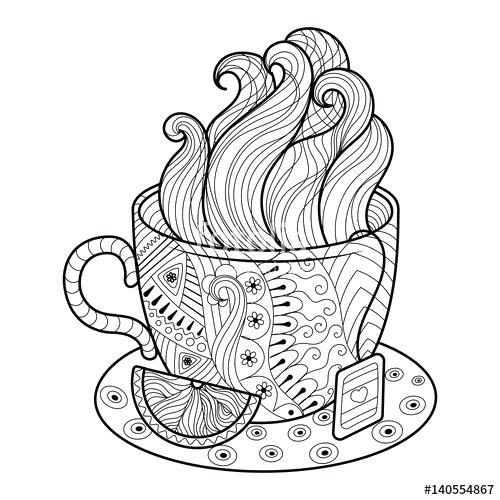 500x500 Tea Coloring Pages