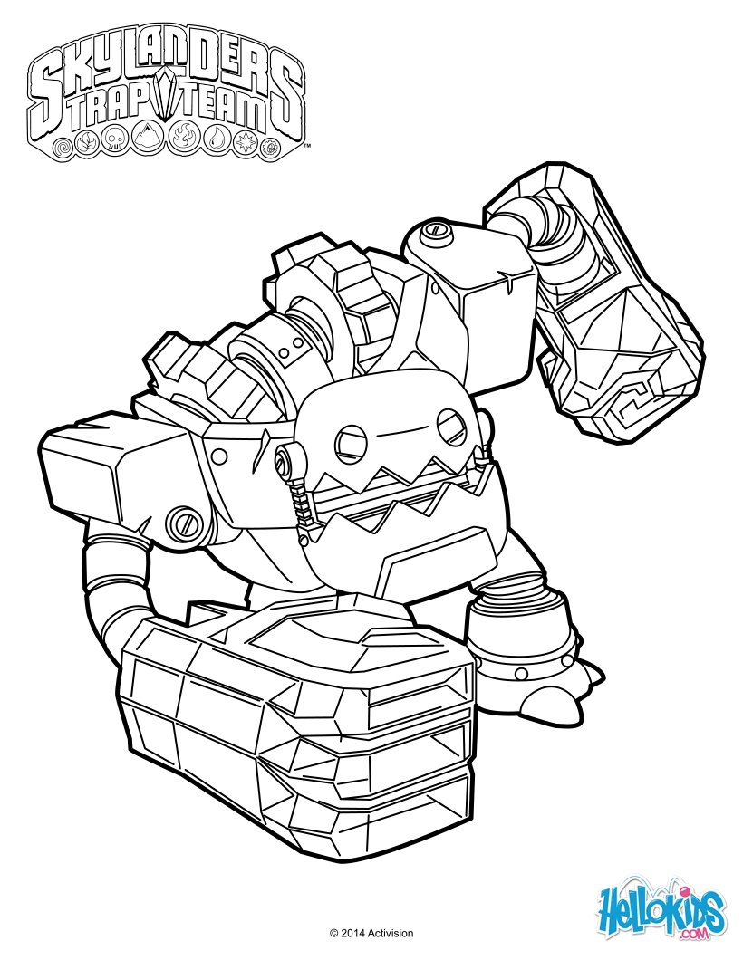 820x1060 Skylanders Trap Team Coloring Page