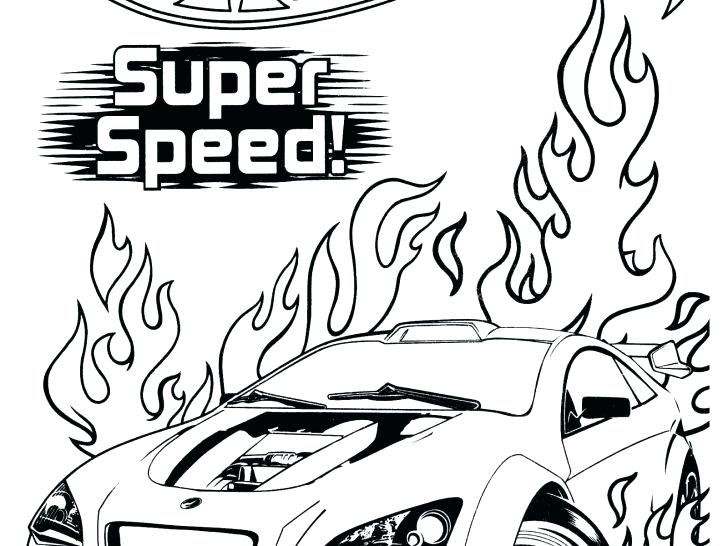 728x546 Hot Wheels Coloring Page