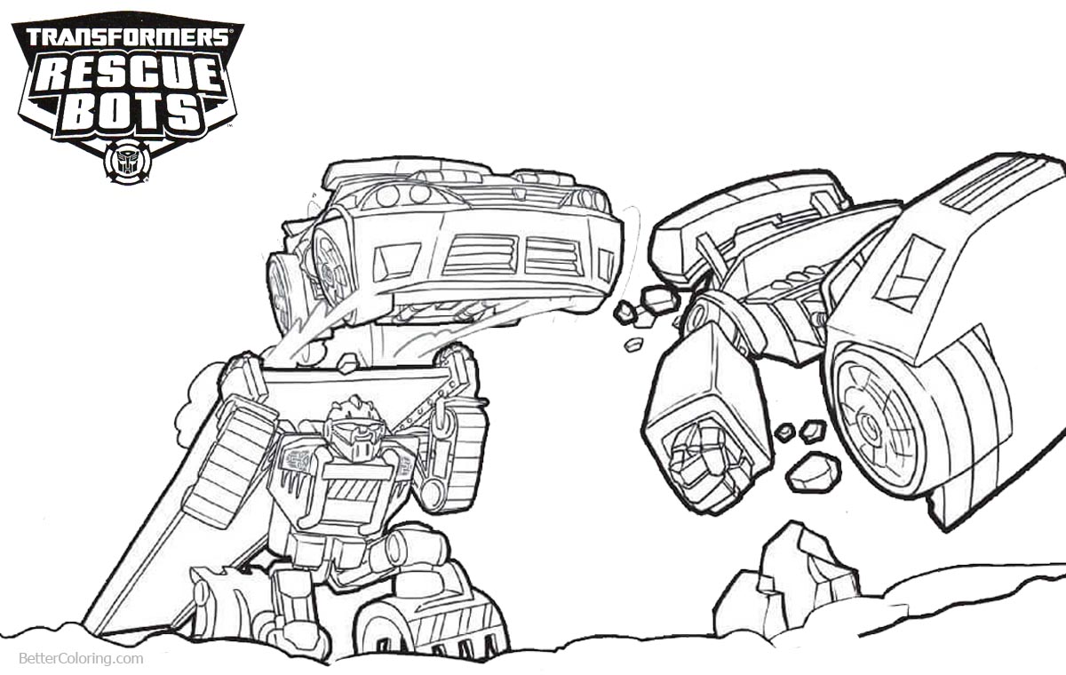 1200x760 Transformers Rescue Bots Coloring Pages Teamwork