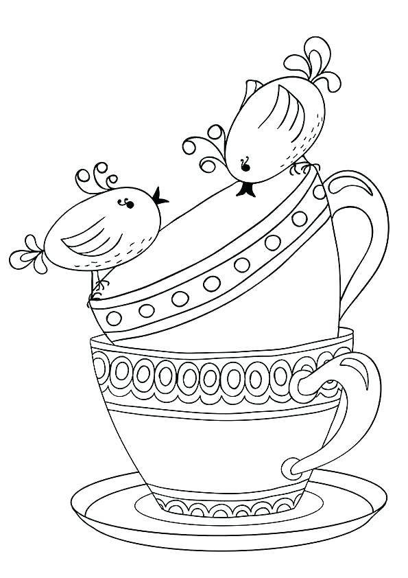 595x842 Tea Cup Coloring Page Teapot Coloring Page Tea Cup Coloring Page