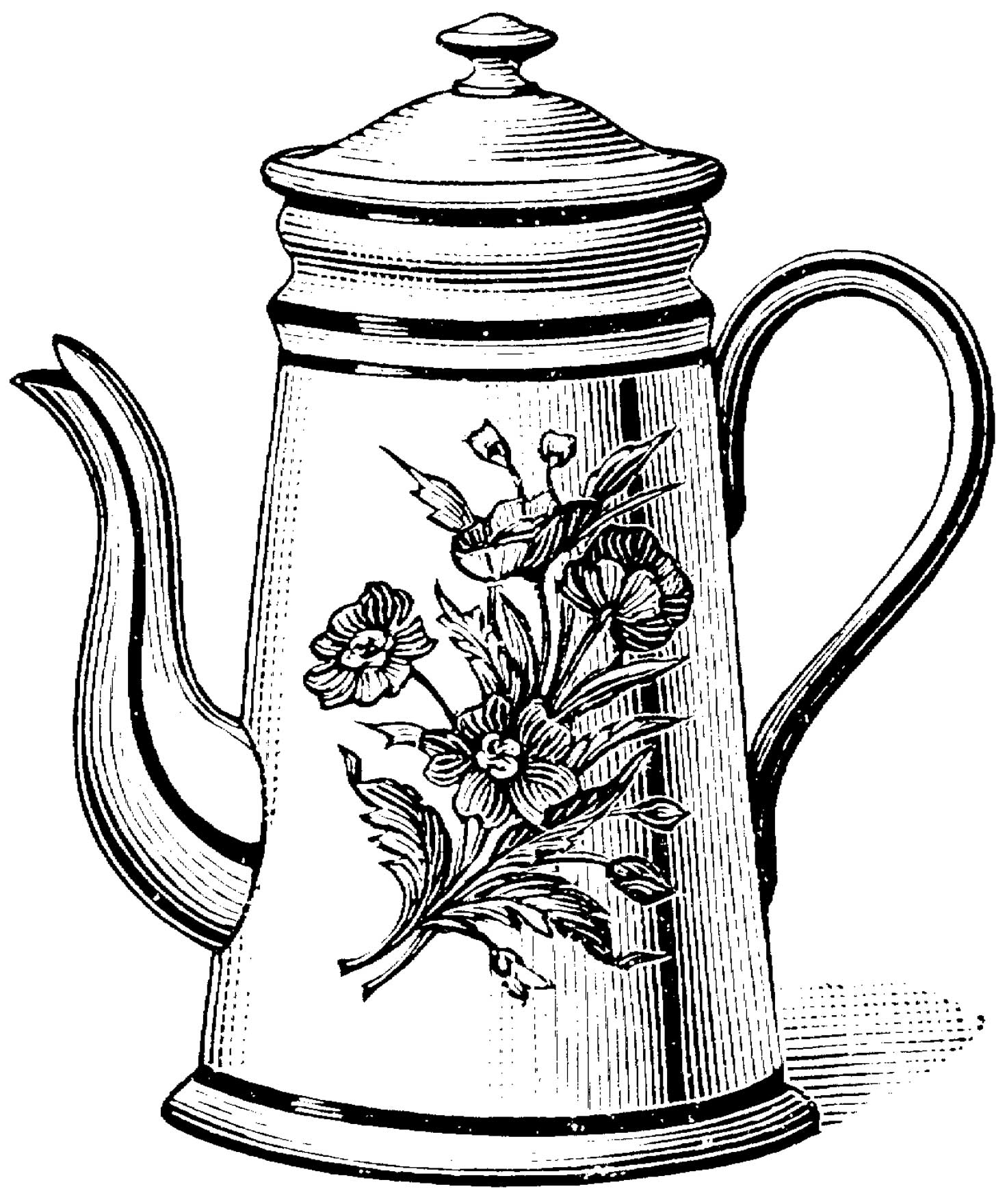 1472x1760 Coloring Pages Tea Pot