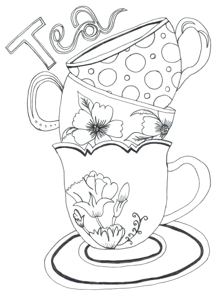 736x1009 Coloring Teapot Coloring Page Stunning Ideas Pages And Cup