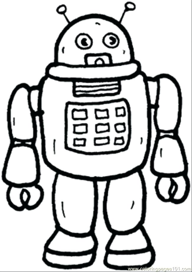 650x917 Technology Coloring Pages Robot From Mars Coloring Page Computer