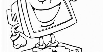 443x220 Coloring Pages Computer Technology Design And Ideas Page