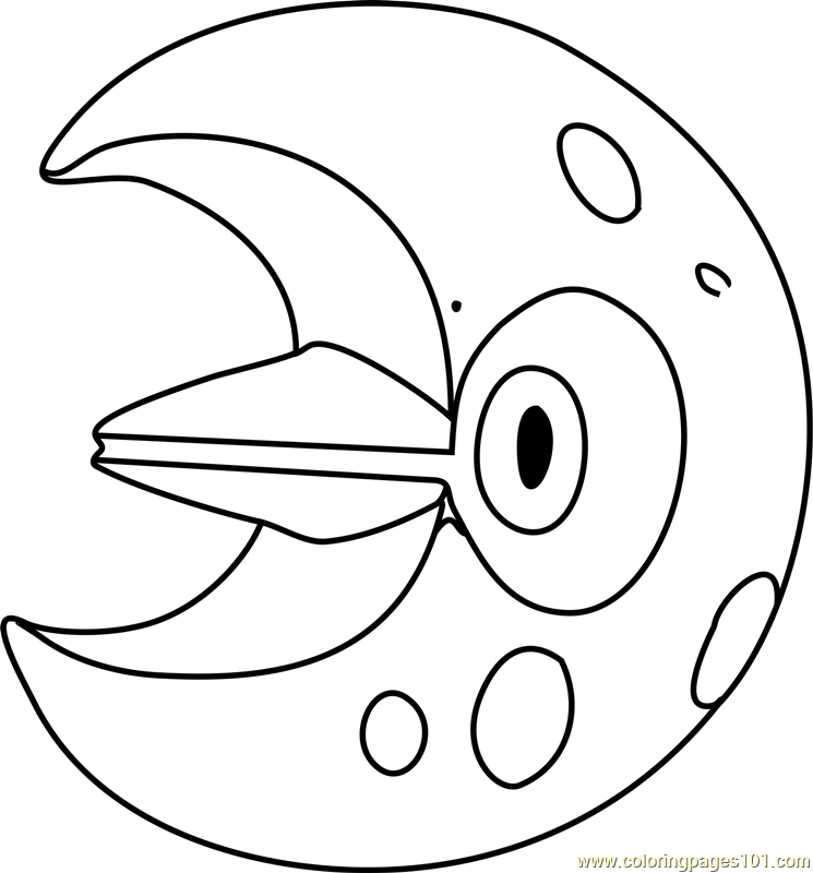745x800 Lunatone Pokemon Coloring Page