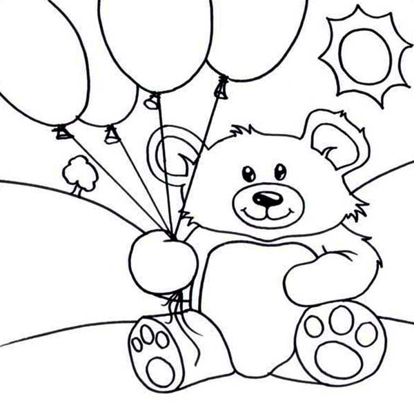 600x597 Teddy Bear Coloring Pages For Kids