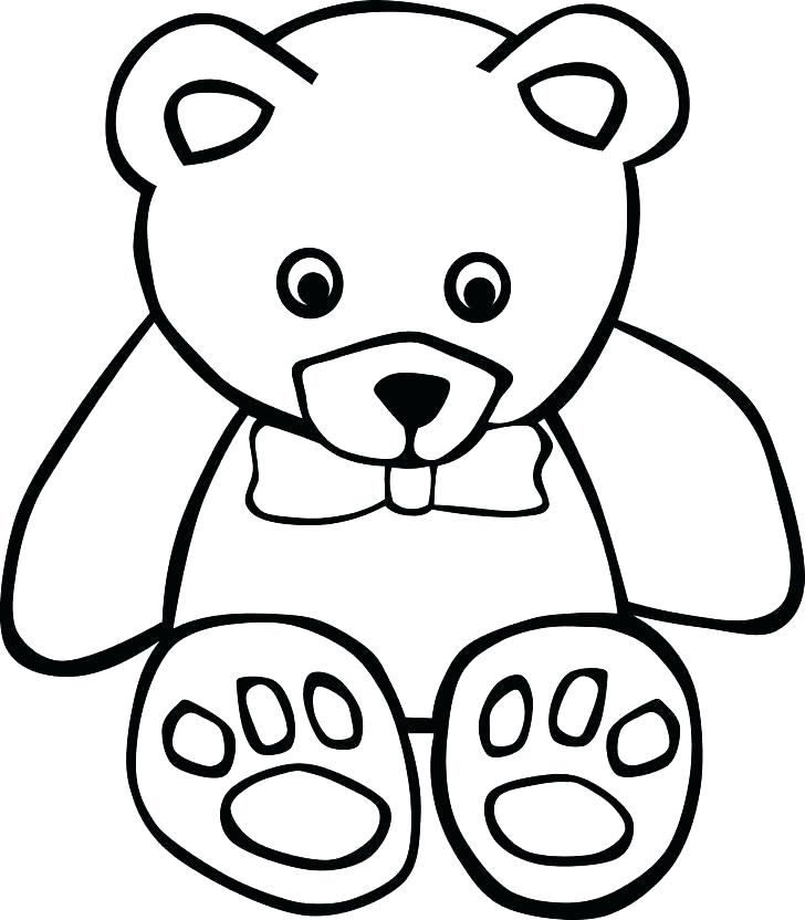 728x832 Teddy Bear Color Sheet