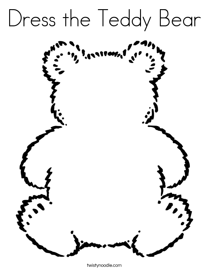 685x886 Dress The Teddy Bear Coloring Page