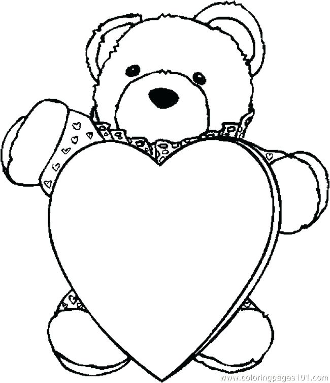 650x753 Bear With Heart Coloring Page Coloring Page Bear Printable Hearts