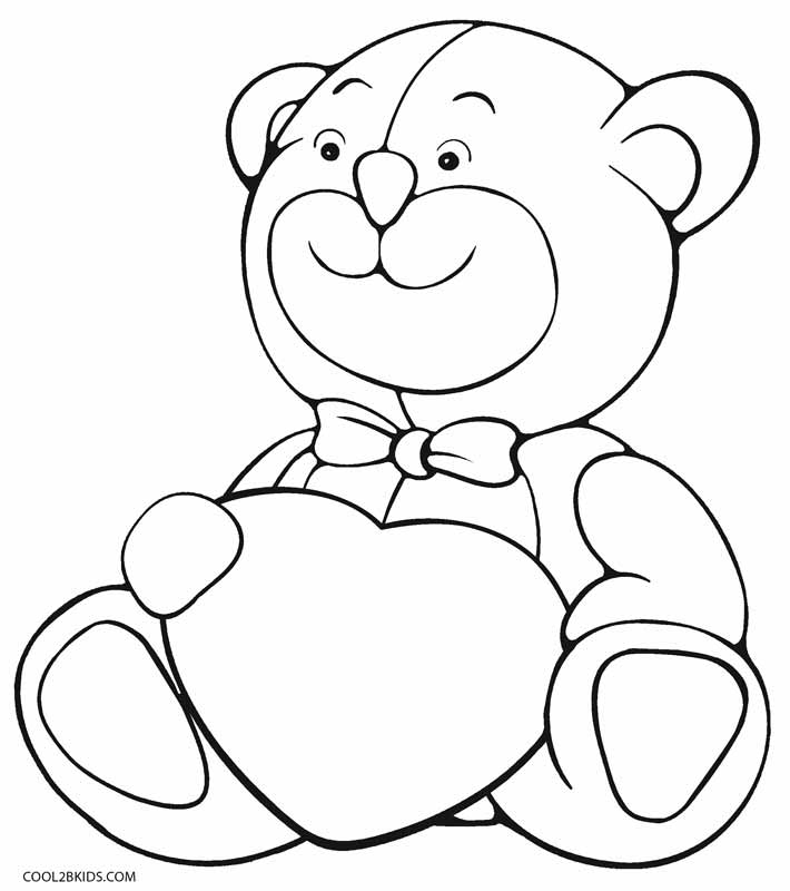 710x800 Printable Teddy Bear Coloring Pages For Kids