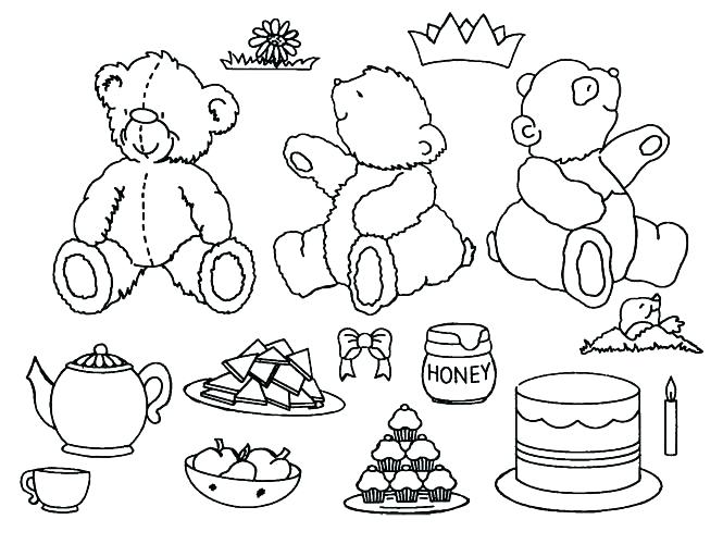 665x500 Teddy Bear Picnic Coloring Pages Preschool Murs