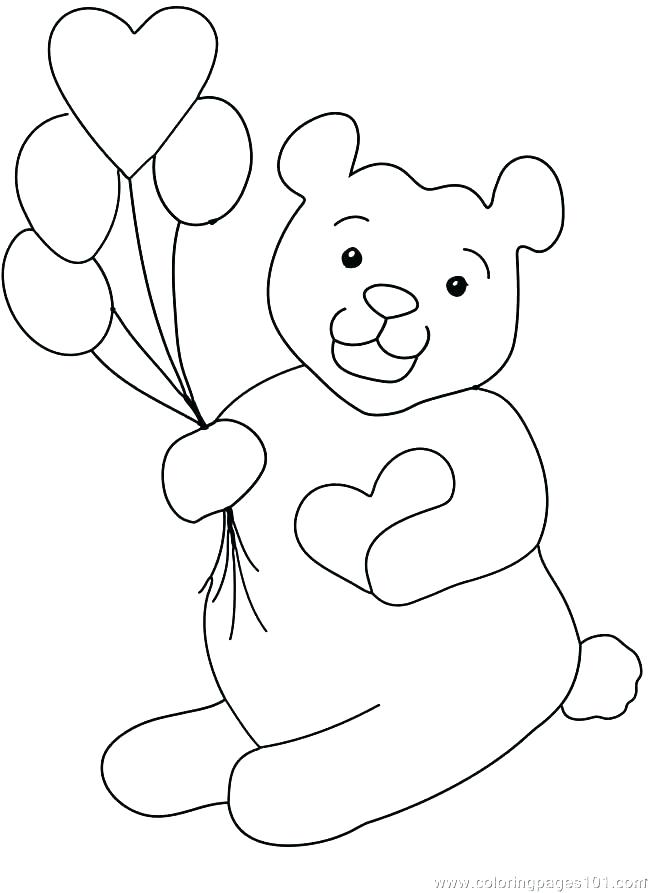650x893 Teddy Bear Colouring Pages Plus Teddy With Heart Colouring Page
